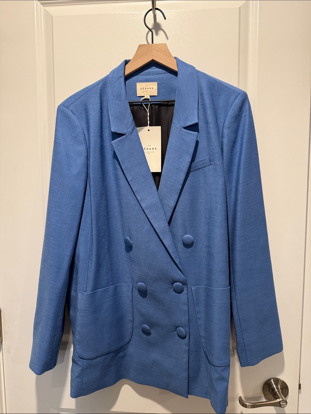 Sezane Michele Jacket Vintage Blue - Size 12